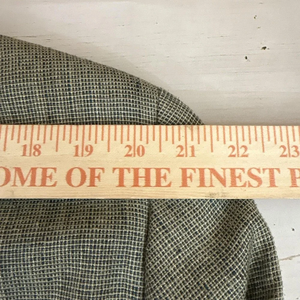 Orvis Blazer Sport Coat Mens 46R Gray Silk Tweed Check Classic Fit Lined